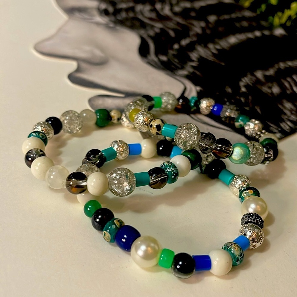 Colorful Beaded Bracelets Set